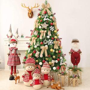 Künstlicher Weihnachtsbaum aus PVC mit Beleuchtung, vordekoriert, einfache Montage, künstlicher Christbaumschmuck, Weihnachtsbaum, Festliche Dekoration, 180 cm (71 Zoll), Grün (