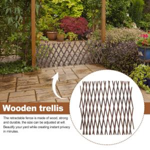 Gartenspalier, künstlicher Holzzaun, erweiterbarer Spalierzaun, Kletterspalierzaun