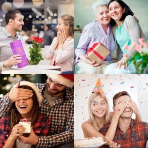Cadeaus voor vrouwen, kleine Galaxy regenboog paarse roos bloem met vaas, kerstman cadeaus voor mama, jou, vriendin, vrouwen, cadeau voor Kerstmis, verjaardag, Valentijnsdag