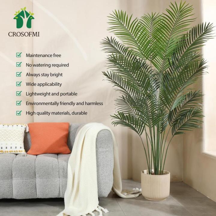 Kunstpalm, 190 cm, grote kunstplant in pot, kunststof palm, ziet eruit als een echte plant, decoratie voor woonkamer, balkon, slaapkamer, kantoor, cadeau voor een housewarming (1 s
