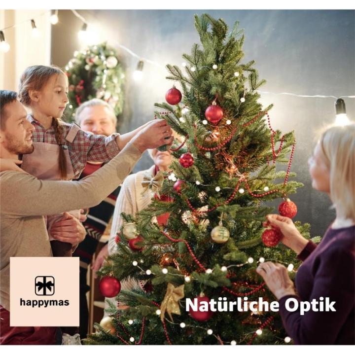 Nordmann Kunstkerstboom, groen, 180 cm, bedrieglijk echte en natuurgetrouwe dennenboom, met standaard, 180 cm premium