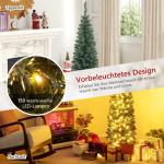 180 cm kerstboom met ledverlichting, kunstkerstboom met 390 takken en 180 ledlampen, dennenboom, kerstdecoratie voor kantoor, woning, winkel (180 cm)