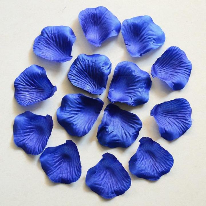 1200 stuks rozenblaadjes, kunstrozenblaadjes, rozenblaadjes, blauw, bruiloft, Valentijnsdag, tafelopzetstuk, verjaardag, romantische sfeer