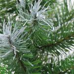 Künstlicher Weihnachtsbaum aus Fichte mit Scharnier, beflockter Schnee, automatisch ausbreitende, geschmückte Bäume im Ständer, Weihnachten for den Innenurlaub(5Ft(150CM))