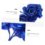 50 Stück Rosenkopf Seidenblumenarrangements sechseckige Artificial sztuczne kwiaty künstliche Blumen realistisches blumenstraußdekor Hochzeit Blumendekor Sport Blue
