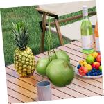1 Bund Künstliche Kokosnuss Fruchtspielzeug Gefälschte Blätter Tropisches Fruchtdekor Flocken Tiki Modell Mit Gefälschten Früchten Gefälschte Pflanzen Orange Granatapfel Plas