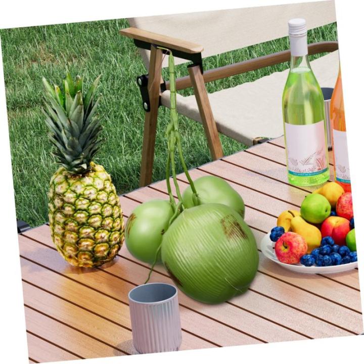 1 Bund Künstliche Kokosnuss Fruchtspielzeug Gefälschte Blätter Tropisches Fruchtdekor Flocken Tiki Modell Mit Gefälschten Früchten Gefälschte Pflanzen Orange Granatapfel Plas