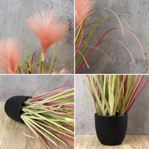 Kunstgras, kunstplant, gras, hoog in pot, grasarrangement, , solitair gras, siergras, decoratieve plant, kunstgras, tafeldecoratie, roze