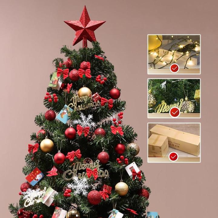 Weihnachtsbaum Grüner Tannenbaum Künstlich Weihnachtsbaum, Buschige Zweige, Geschmückter Weihnachtsbaum DIY Als Weihnachtsdekoration für Zuhause, Küche und Büro(210 x 120 cm/