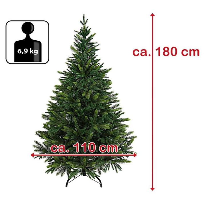 Kerstboom Luxe 180 cm medium groen/douglas Kunstkerstboom PE/PVC Mix Kunstmatige Dennenboom