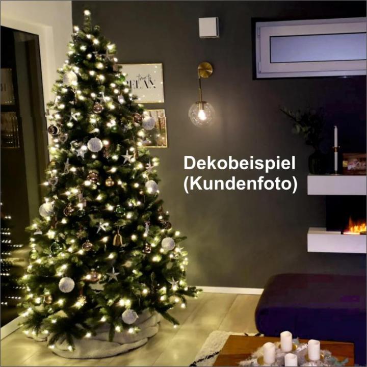 Premium kerstboom 240 cm – helder licht – kunstmatige kerstboom – met 70 leds – onechte dennenboom – PE-kerstboom