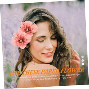 10 Stück Papierblumen Schmücken Papierblumen Hängende Dekore Party Papierblumen Zubehör Dekorationspapier