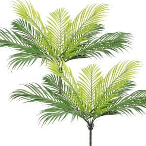 Kunstpalmbladeren, kunstpalmbladeren, , tropische struiken, groene kunstplant, areca palmplant, kunstplant voor feest, tuin, binnen en buiten, palmblad, decoratie