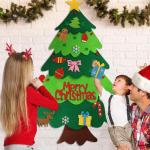 Kid Felt Christmas Tree | Wall Art Decor | Christmas Tree Wall Decor | Felt Christmas Tree | Christmas Tree For Kids Interactive Fun For Children's Rooms, Bedrooms, Dormitories