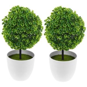 4 Stück Künstliche Pflanzen Kugel Künstlicher Buchsbaum Kleine Künstliche Pflanze Künstliche Formschnitt Kugeln Künstliche Kugelpflanzen Dekorative Pflanzenkugeln