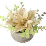 Kunstbloem (1 gouden kerstster)