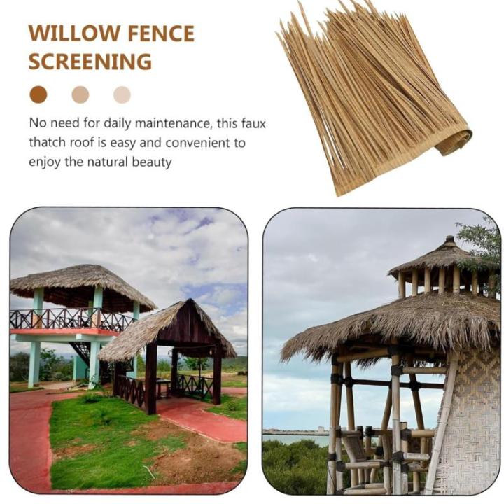 Mexikanisches Strohdach, Synthetisches Strohdach, Tiki-Bardach Strohdach Synthetisches Strohdach, DIY-Strohrollen-Gartenzaun Für Hawaiianische Strandpartys, Gartenzaundekoration U