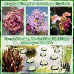 Kunstwaterlelie, 10 stuks, 10 cm, drijvende bloemen, waterlelie, wit, waterlelie, kunstbloem, lotusbloem, kunstlotusbloem, kunstlotusbloem, kunstlotuskunstplant voor tuinvijver, de