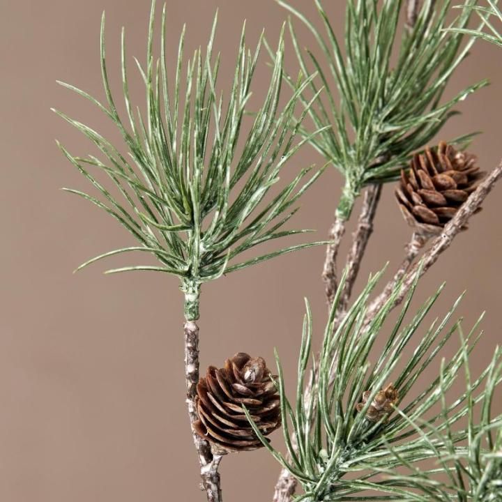 Kerstdennentak, groen-grijs, 87 cm, kunstdennentak met natuurgetrouwe dennenappels en naalden, kerstdecoratie, tafeldecoratie voor Kerstmis, kerststuk