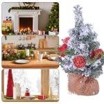 Small Christmas Tree for Home | Table Centerpiece Christmas Tree | Holiday Home Accents, Charming Tabletop Christmas Tree, Burlap Base Tree, Seasonal Table Centerpieces