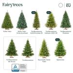 Kunstkerstboom, 220 cm, met houten kerstboomstandaard, TÜV-gecertificeerd, testwinnaar dennenboom met bruine stam, made in EU