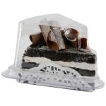 Natuurgetrouwe levensmiddelen dummy - Kunsttaartartikelen - Food Dummy/Plastic eten - Decoratie (taartstuk chocolade - 10 cm)