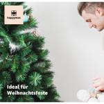 Nordmann Kunstkerstboom, groen, 180 cm, bedrieglijk echte en natuurgetrouwe dennenboom, met standaard, 180 cm