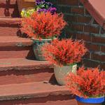 Kunstplanten, bloemen, in pot, net echt uv-bestendig, 10 bundels , , balkonplanten, struiken, decoratie, kunstbloem, lavendel voor tafel, huis,