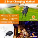 30m Solar Fairy Lights Buiten 300LED, 20 Modi Solar Fairy Lights Buiten met Afstandsbediening en Tijdcontrole, IP44 Buiten 30M 300 LED Bunt Farbwechsel RGB