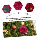 21 STK künstliche Blumen für Weihnachtsbaum gefälscht funkeln Hochzeitsdeko weihnachtsdeko kunstpflanze künstliche Pflanzen glitzernde weihnachtsblume Weihnachtsglitzerblumen S