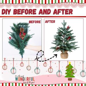 55 cm kerstboom vijf vorken PE rood fruit linnen mist witte boom, 8 dennenappels, 8 bessen | pluizige bevlokte kerstboom van 2 voet - geeft een feestelijke touch | dunne vlok op gr