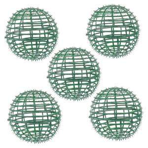 5 STK Kunststof Bloemen Balstandaard Bruiloft Slinger Boomende Rozen Plant Plank Plank Bloemstandaard Bloembal Frame Rond Struisvogel Kunstgras