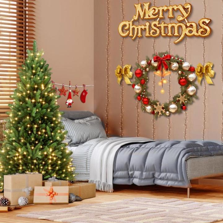 Kunstkerstboom met verlichting 150 cm dennenboom kunstgroen PVC, levensechte spuitgietelementen, edelspar snel op te bouwen, brandvertragend, incl. kerstboomstandaard (met LED)