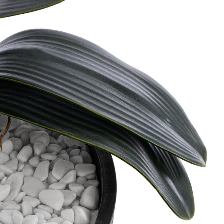 Künstliche Orchidee Kaskaden Blumenstrauß Weiß im Topf Beton H 110 cm Heimbüro Dekoration, Kunstpflanze Orchidee, Kunstblume, Künstliche Orchidee im Topf
