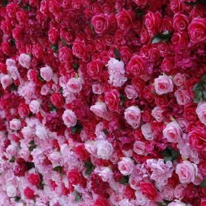 Blumen-Wandpaneel-Set, Künstlicher Wandblumen-Hintergrund, 3D-Seiden-Hortensien-Rosen-Blumenpaneel Für Fotohintergrund, Zuhause, Party, Hochzeit, Hintergrunddekoration(2M*2M)