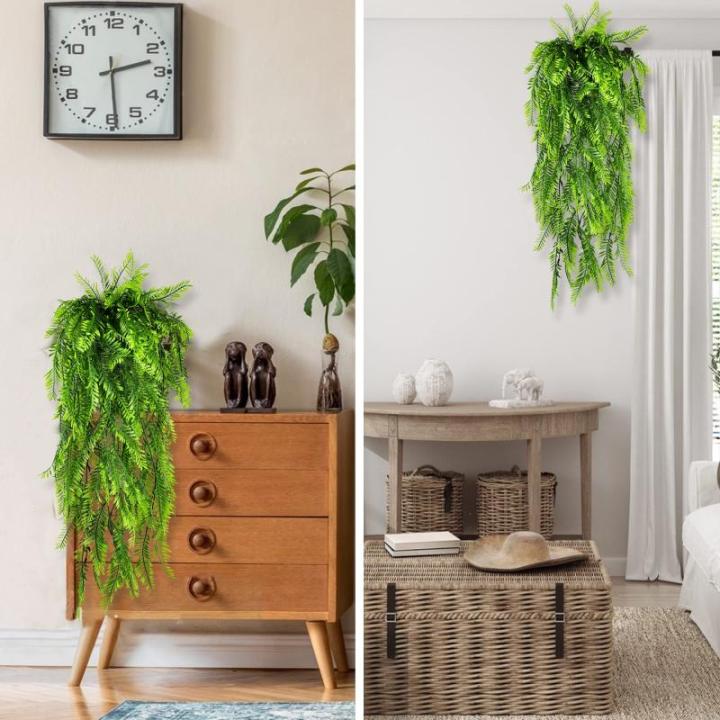 8 stuks , hangende , kunstvarens, kunstplant, hangende groene planten, weerbestendig, balkonplanten voor binnen en buiten, bruiloft, tuin, outdoor decoratie