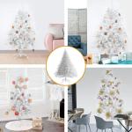 Kunstkerstboom 180 cm (diameter ca. 105 cm), 1,8 m kunstwitte kerstboom met 900 takken, verwijderbaar inklapbaar en moeilijk ontvlambaar, kerstboom met metalen standaard (diameter 