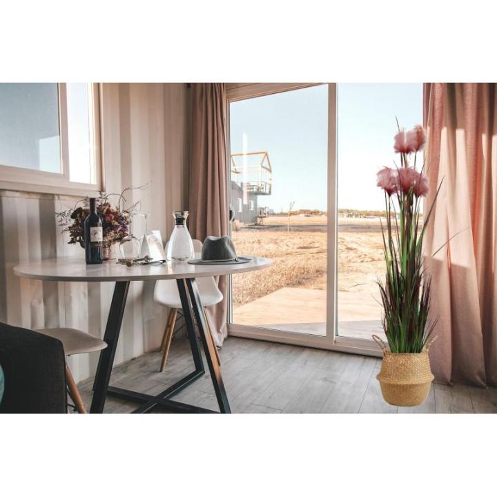 Kunstgras, kunstgras, decoogras, kunstplant, kamerplant, groene plant, kunstmatige plant, decoratie, in zwarte pot, zeer realistisch, groen (140 cm - artikelen. MN-KP-2230)