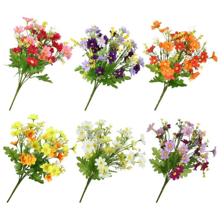 , madeliefjes, 6 stuks, , decoratie, zijden bloemen, lentedecoratie