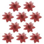 Weihnachtsblumen Künstlich-Christmas Decorations-Weihnachtsdeko Blumen-Weihnachtsschmuck Weihnachtsstern Künstlich Kunstblumen Weihnachten Weihnachtskugeln Christbaumschmuck 2024
