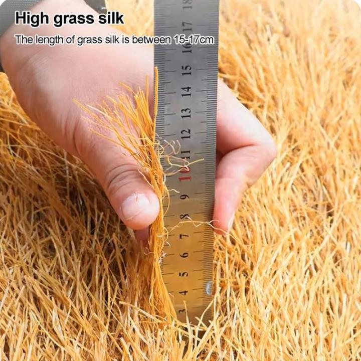 Künstliches Strohdach Matten Outdoor, Mexikanische Künstliche Reetdach, PE-Kunststoffpalmen-Dachrasenrolle, Strohdach Deko, Gartenzaun-Dekoration Und Bar-Dekoration(1x20m(3.28x65