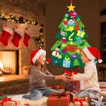 Kid Felt Christmas Tree | Wall Art Decor | Christmas Tree Wall Decor | Felt Christmas Tree | Christmas Tree For Kids Interactive Fun For Children's Rooms, Bedrooms, Dormitories