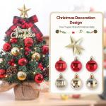 Mini kerstboom kleine kerstboom met verlichting LED tafel kerstboom klein kunstmatig versierd voor Kerstmis decoratie 60 cm