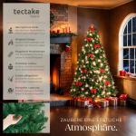 Kunstkerstboom, dichte dennenboom, kunstkerstboom, flexibel buigbaar, incl. stalen boomstandaard, kerstboom als kerstdecoratie, groen - 210 cm, 1106 naalden
