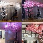 Dichte Kunstmatige Kersenbloesem Bomen, Prachtige Wensboom Roze Zijde Nep Sakura Bloem Binnen Buiten Home Kantoor Simulatie Planten,1.8x1.5m