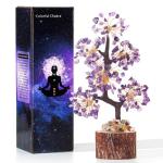 Amethist steen boom edelstenen kristallen paars decoratieve steen grote levensboom geldboom kristal geluksbrenger boom spirituele geschenken veel geluk