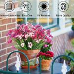 12Pcs Outdoor Nep Planten UV Bestand Plastic Faux Bloemen Planten Bloemen Bulk Voor Indoor Outdoor Opknoping Planter Tuin Venster Doos Thuis Bruiloft Decor