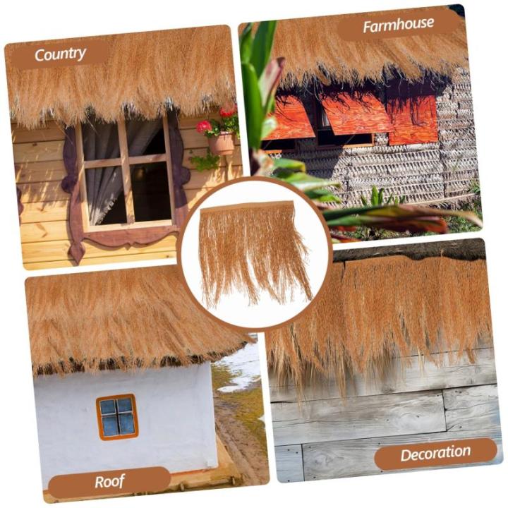 2st Simuliertes Stroh Simulierte Strohmatte Simulierte Strohabdeckung Strohdach Für Den Garten Simulation Grasdach Kunststrohdachdekor Gartenhütte Grasdach Falsches Strohdach Spo
