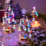 Gepersonaliseerde Sneeuwpop Kerstboom Familienaam Metalen Kerstboom Sneeuwpop Familie Kristal Boom Verjaardag Kerstdecoratie Geschenken, Stijl 8