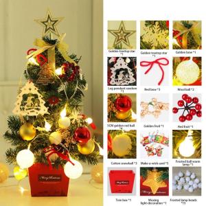 Kerstboom met verlichting 50 cm lichtketting kerstboom mini kerstboom kunstmatige kerstboom kerstdecoratie tafel kerstboom kerstcadeaus